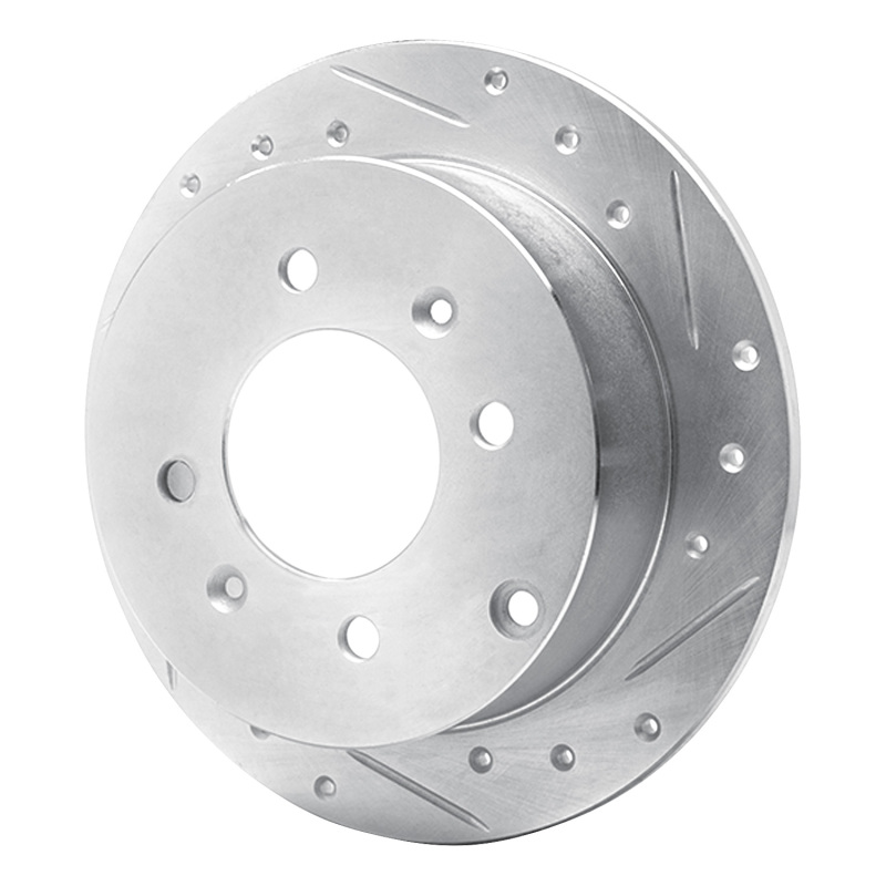 Hyundai Sonata Brake Rotor (1) - Rear Right - R1 Concepts - Drilled & Slotted - Silver - `99-`06